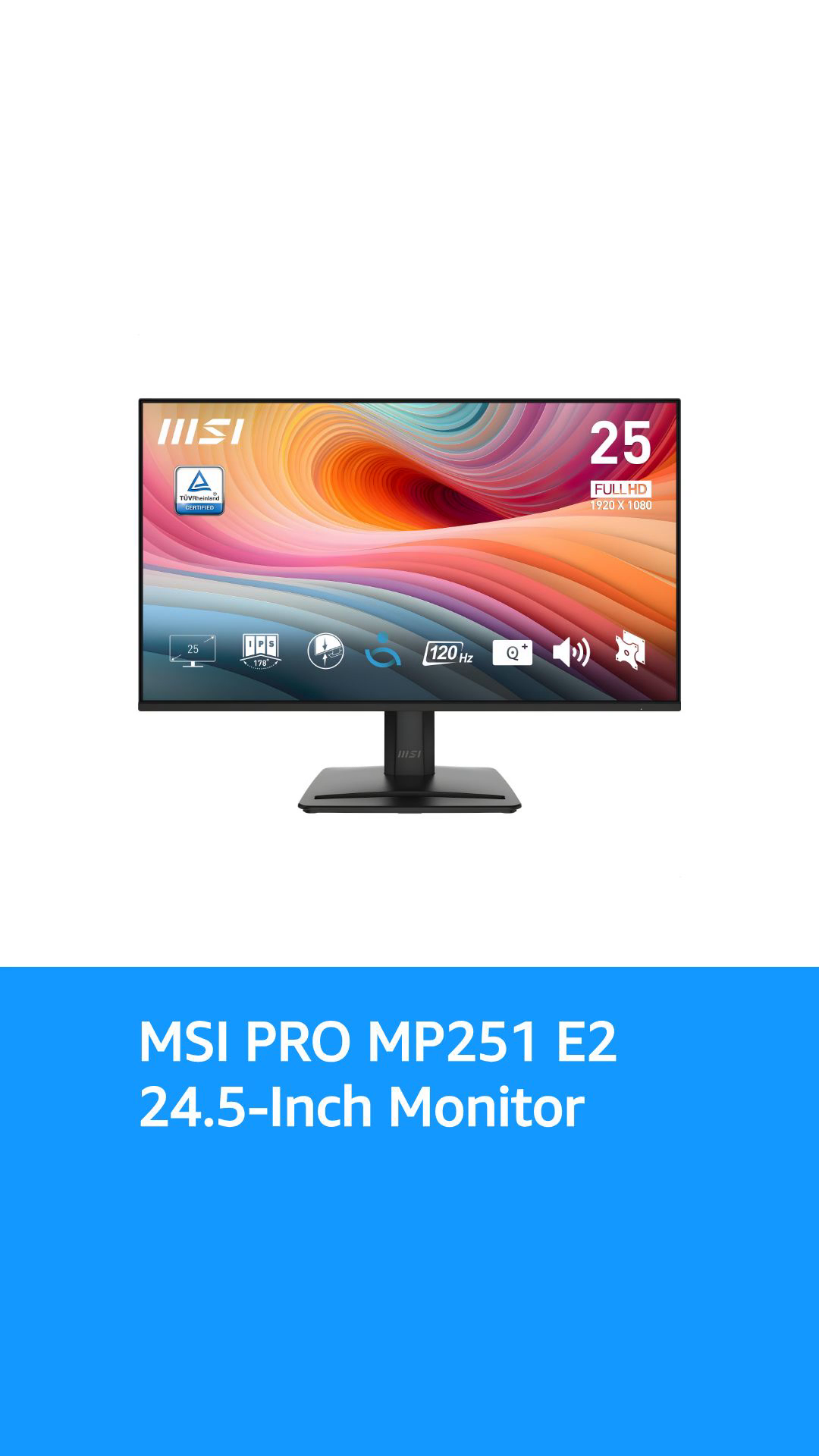 MSI PRO MP251 E2 24.5-inch IPS Gaming Monitor with 120Hz